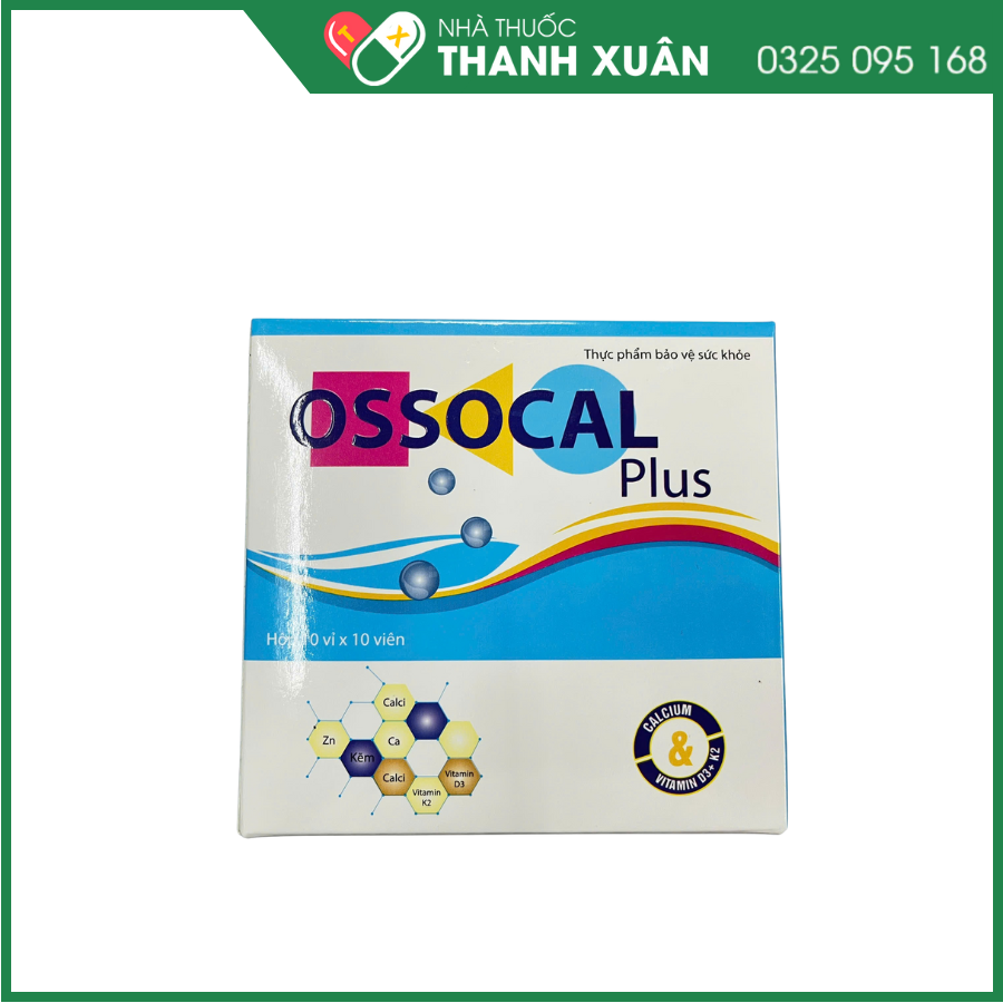 Ossocal Plus - Giúp bổ sung Calci; vitamin D3 và các khoáng chất